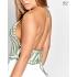 Crop top tie back tejido verde con blanco by 22 (producto en venta fina) 