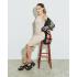 Vestido midi tirantes beige