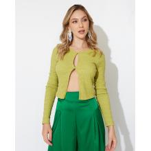 Cropped sweater verde 