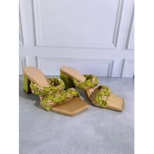 Sandalias colombianas tacón verde by NATIVA (precio exclusivo web)