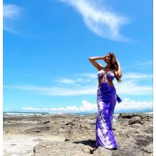 Maxi vestido tie back tie dye morado by 22 (producto en venta fina) 