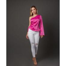 Blusa bare shoulder magenta (producto en venta final)