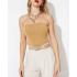 Crop top strapless khaki (producto en venta final)